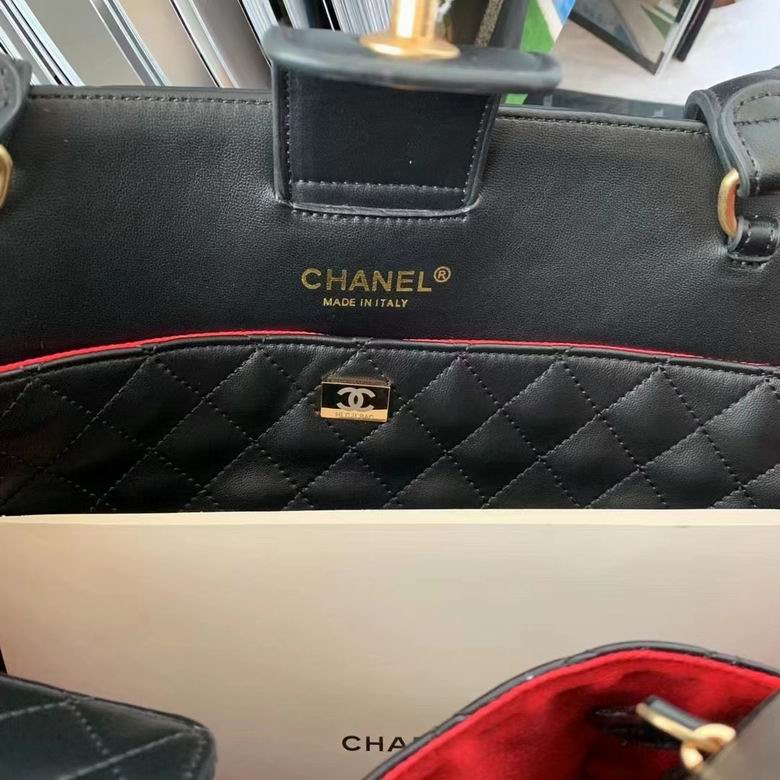 Shopping Bag Calfskin & Gold-Tone Metal Black – CB020