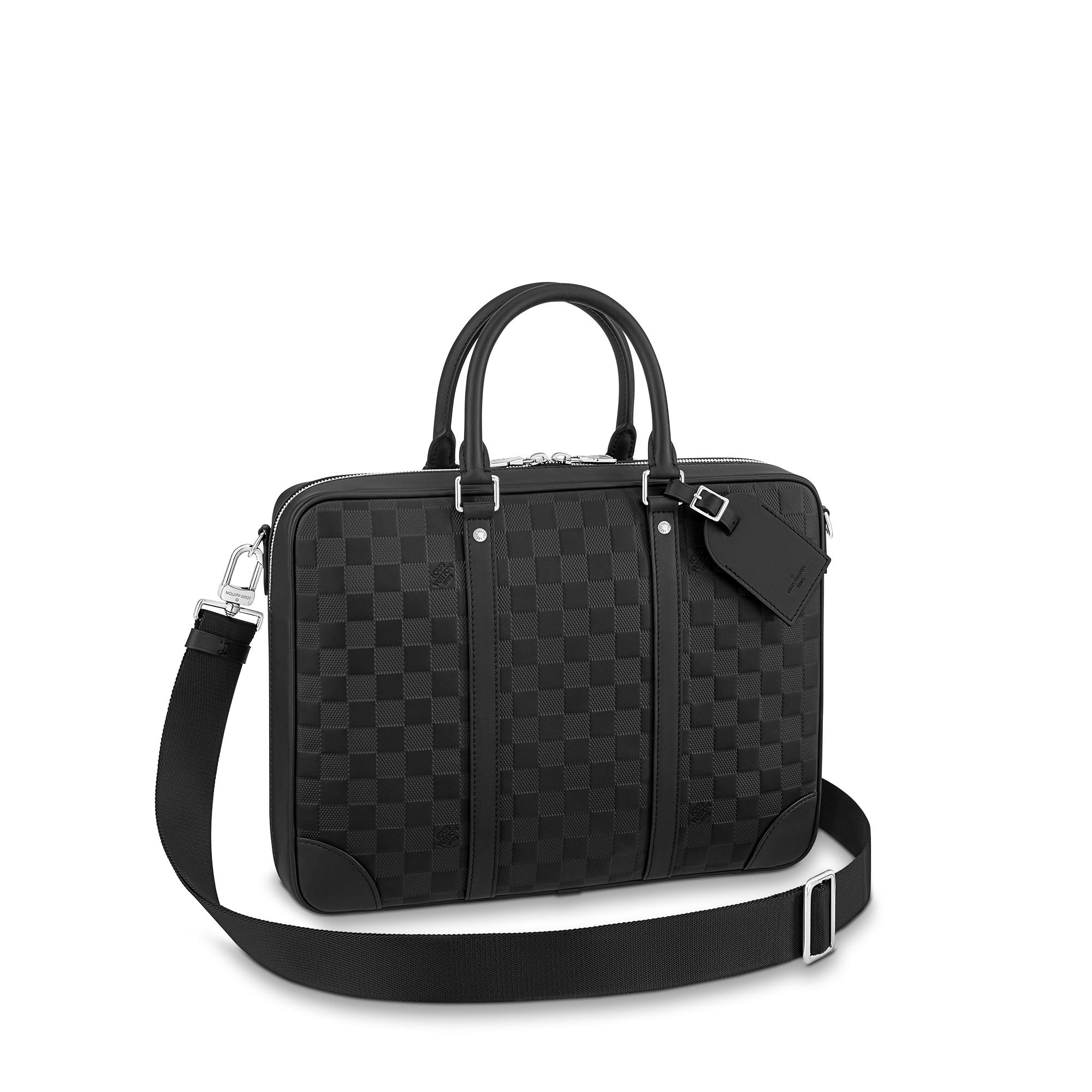 Sirius Briefcase Damier Infini Onyx cowhide leather – LB020