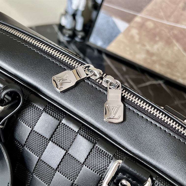 Sirius Briefcase Damier Infini Onyx cowhide leather – LB020
