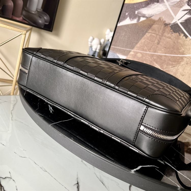 Sirius Briefcase Damier Infini Onyx cowhide leather – LB020