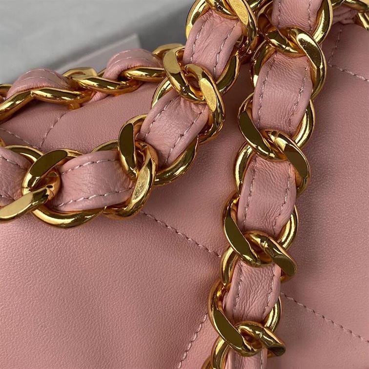 Small Flap Bag Lambskin & Gold-Tone Metal Light Pink – CB012