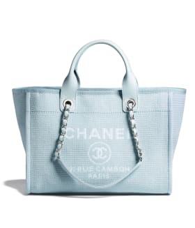Small Shopping Bag Mixed Fibers Light Blue – CB005