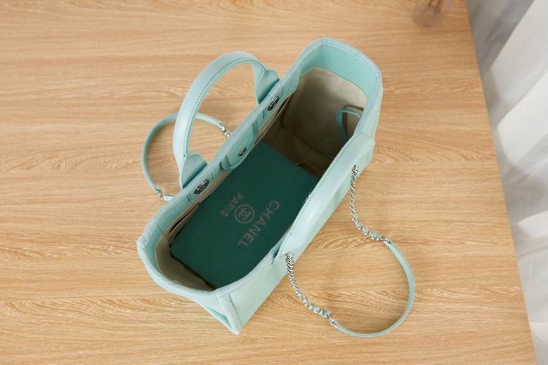 Small Shopping Bag Mixed Fibers Light Blue – CB005