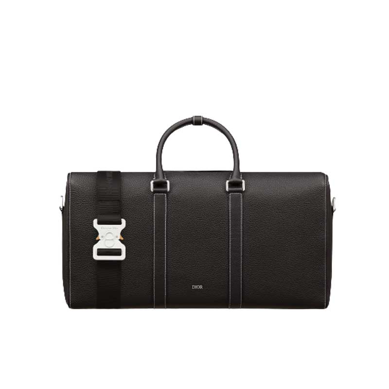 Dior Lingot 50 Duffle bag Black Grained Calfskin – DB022