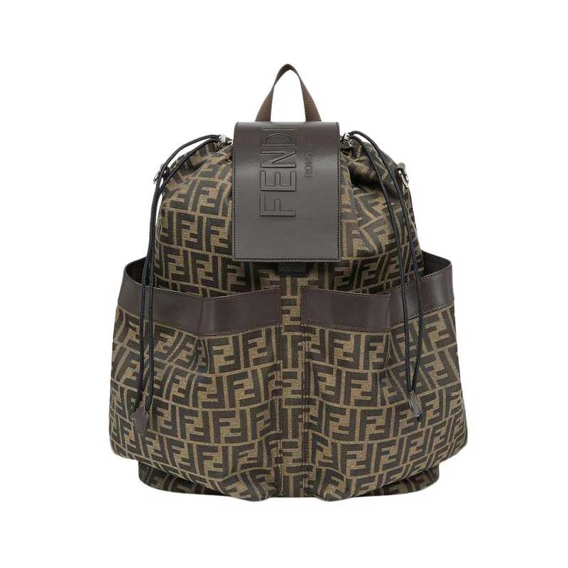 Drawstring FF jacquard fabric backpack – FB001