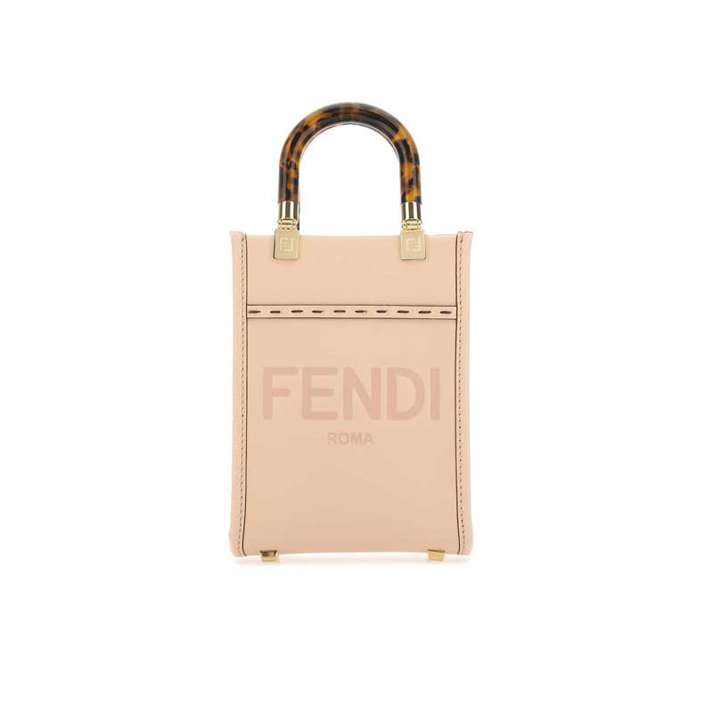 Mini Sunshine Shopper Bag Pale pink leather – FB005