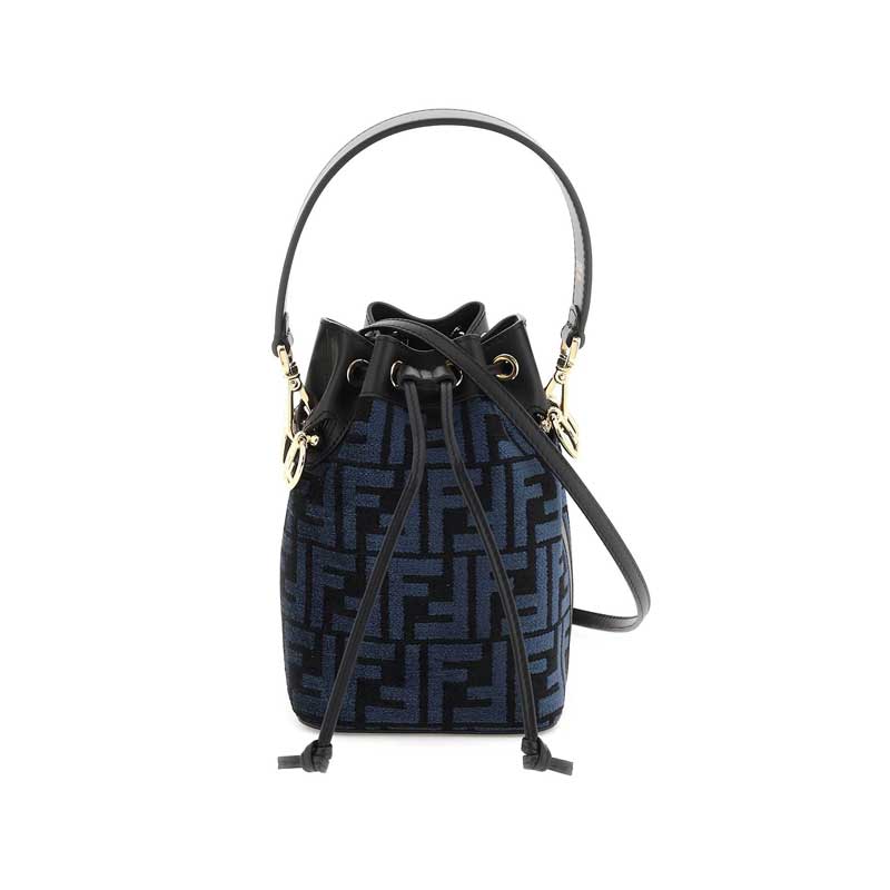 Mon Tresor Blue tapestry fabric mini-bag – FB008