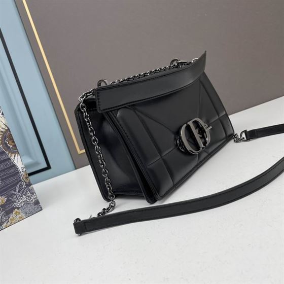 30 Montaigne Chain Bag with Handle Black Maxicannage Lambskin – DB037