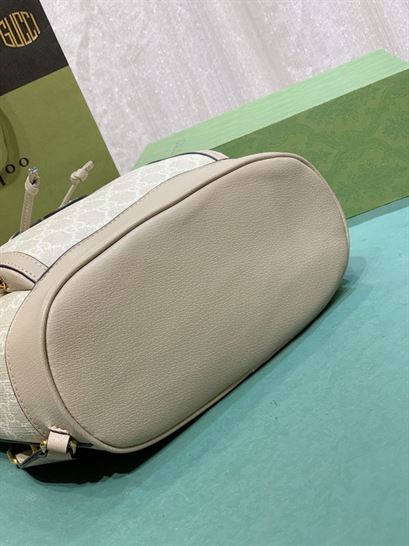 Backpack with Interlocking G Beige and white – GB070
