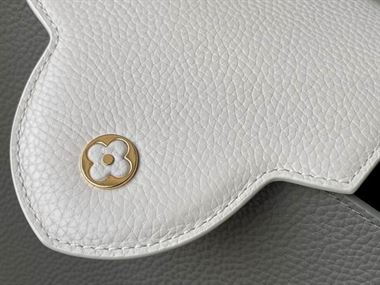 Capucines MM handbag Steeple Gray Greige Taurillon leather – LB039
