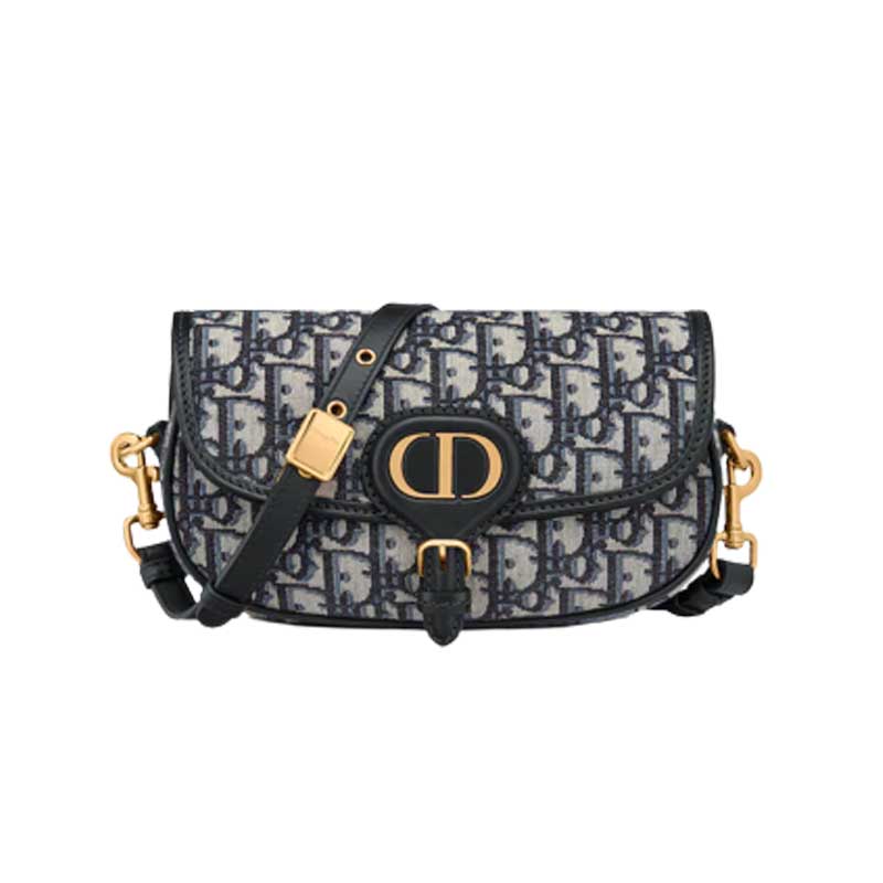 Dior Bobby East-West bag Blue Dior Oblique Jacquard – DB036