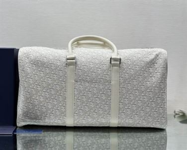 Dior Lingot 50 Duffle bag Cream Dior Oblique Jacquard – DB047