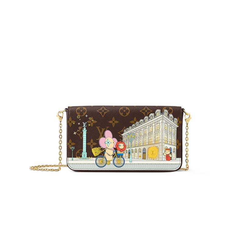 Félicie Pochette Pink Monogram coated canvas – LB040