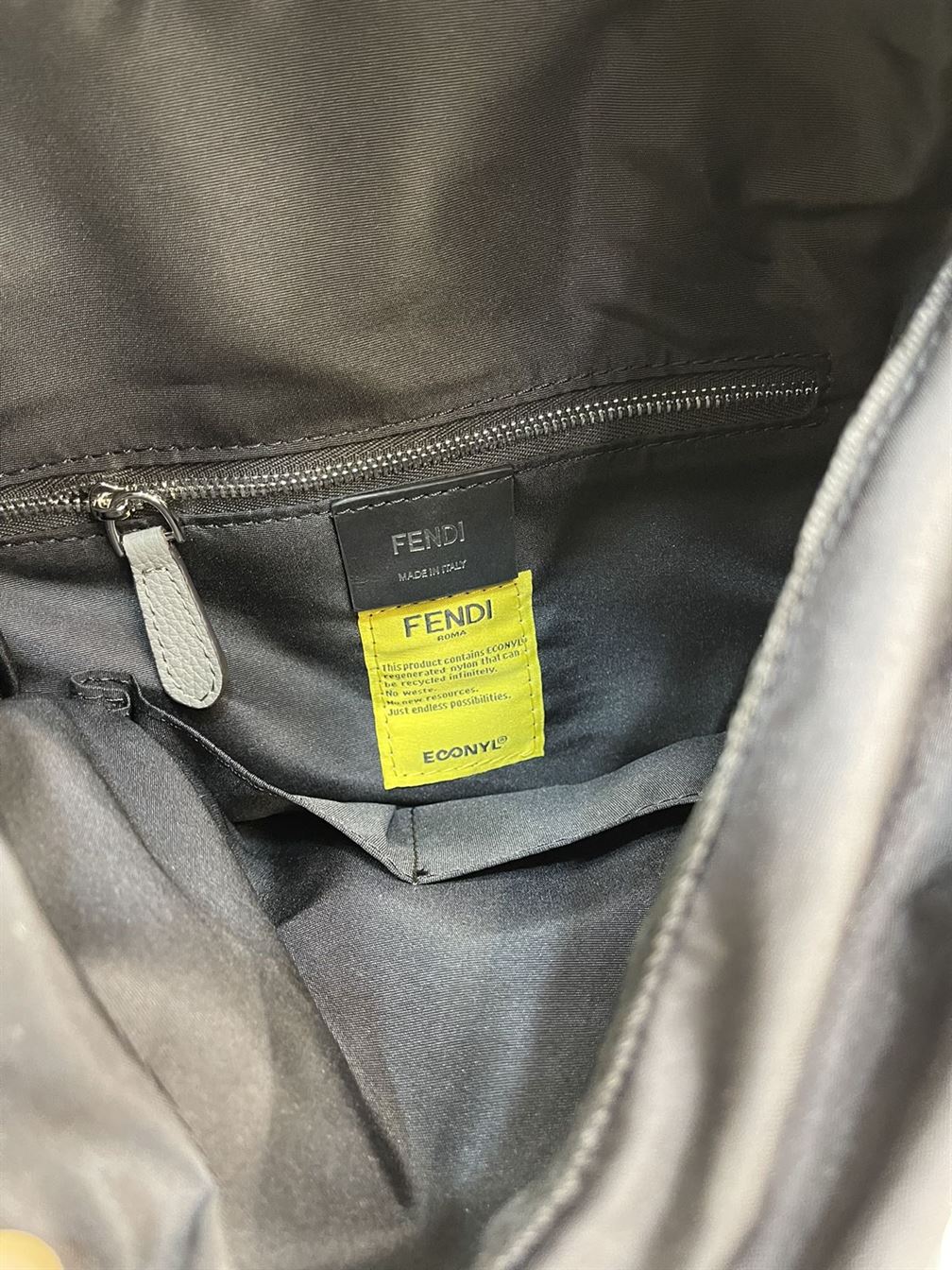 Fendiness backpack Dark grey suede – FB038