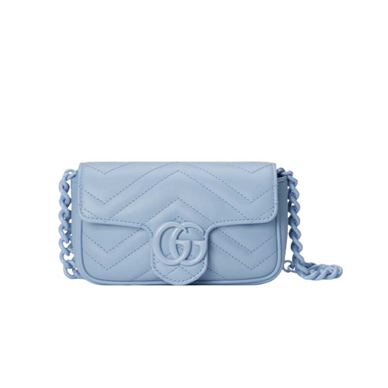 GG Marmont belt bag Pale blue leather – GB072