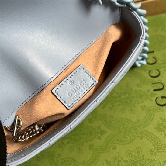 GG Marmont belt bag Pale blue leather – GB072