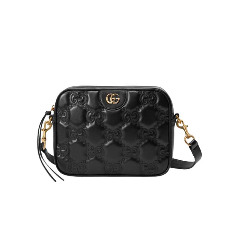 GG Matelassé small bag Black leather – GB078