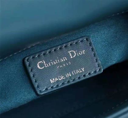 Micro Lady Dior bag Cloud Blue Cannage Lambskin – DB030