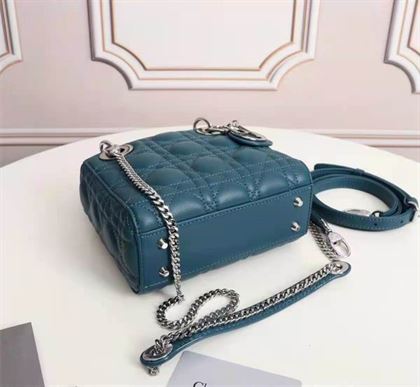 Micro Lady Dior bag Cloud Blue Cannage Lambskin – DB030