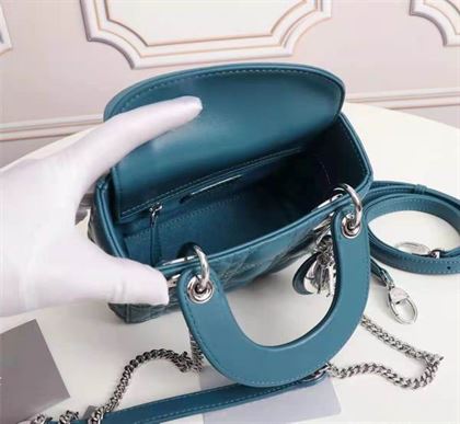 Micro Lady Dior bag Cloud Blue Cannage Lambskin – DB030