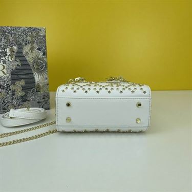 Mini Lady Dior Bag Latte Lucky Star Cannage Lambskin – DB035