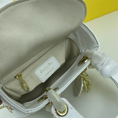 Mini Lady Dior Bag Latte Lucky Star Cannage Lambskin – DB035