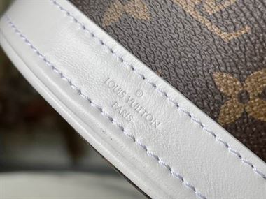Nano Bucket White Monogram coated canvas – LB050