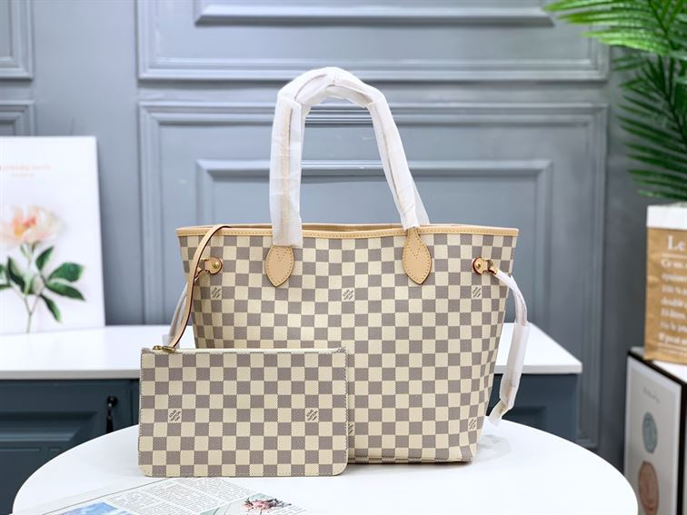 Neverfull MM Tote bag Damier Azur canvas  – LB061