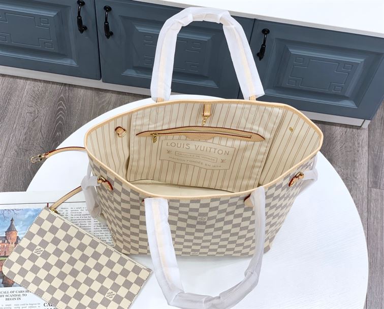 Neverfull MM Tote bag Damier Azur canvas – LB061