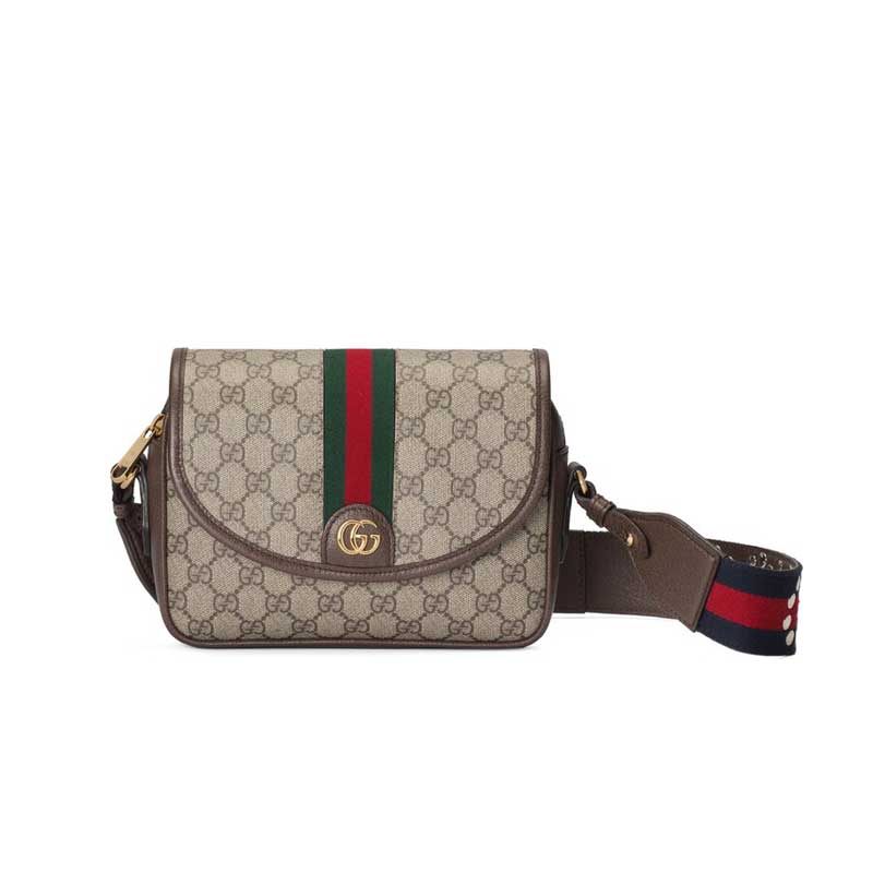 Ophidia GG mini shoulder bag Beige and ebony GG Supreme canvas – GB077