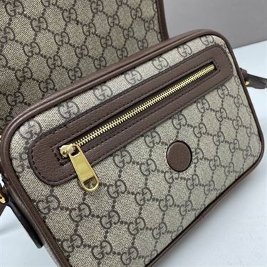 Ophidia GG mini shoulder bag Beige and ebony GG Supreme canvas – GB077