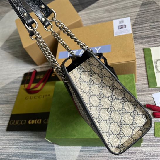 Padlock small GG shoulder bag Beige and blue GG Supreme canvas - GB080