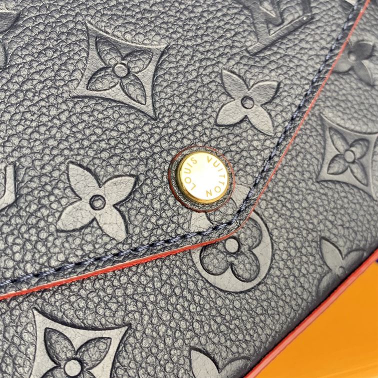 Pochette Félicie Navy Blue Red Monogram Empreinte embossed – LB046
