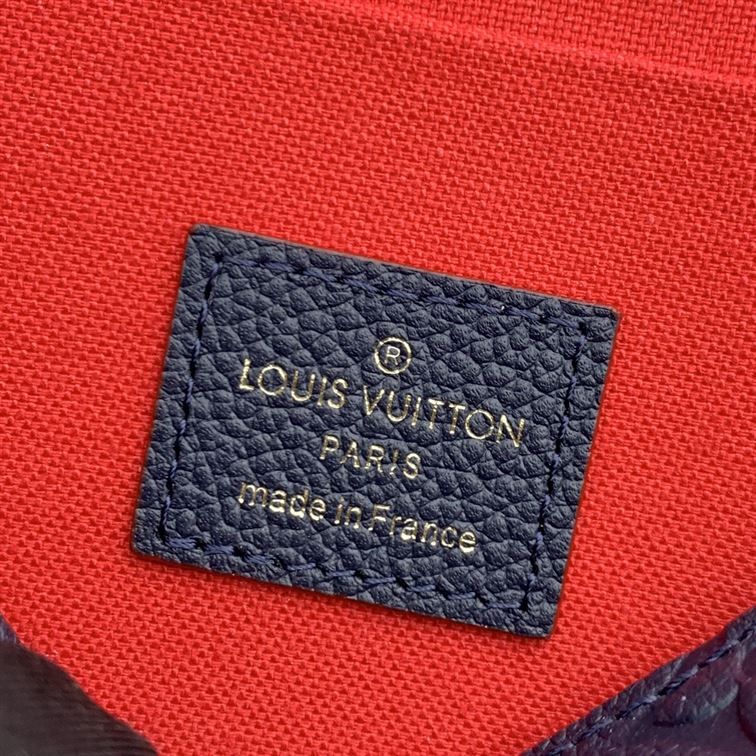 Pochette Félicie Navy Blue Red Monogram Empreinte embossed – LB046