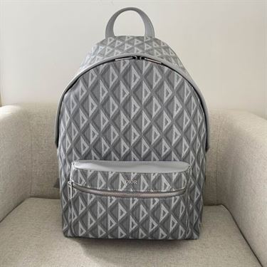 Rider backpack Dior gray CD Diamond canvas – DB026