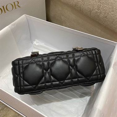 Small DiorCamp Bag Black Macrocannage Calfskin – DB031