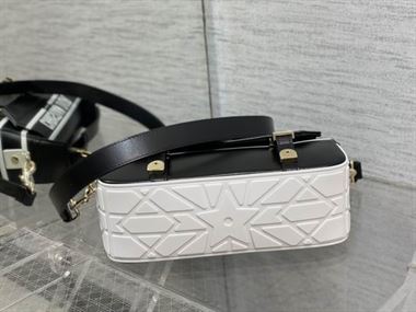 Small DiorCamp Bag Black and White Smooth Calfskin – DB033