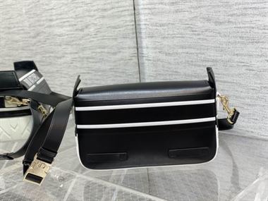 Small DiorCamp Bag Black and White Smooth Calfskin – DB033