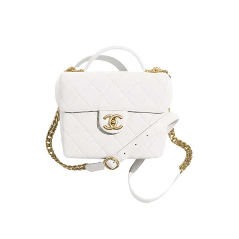 Small Vanity Case White Grained Calfskin – CB026