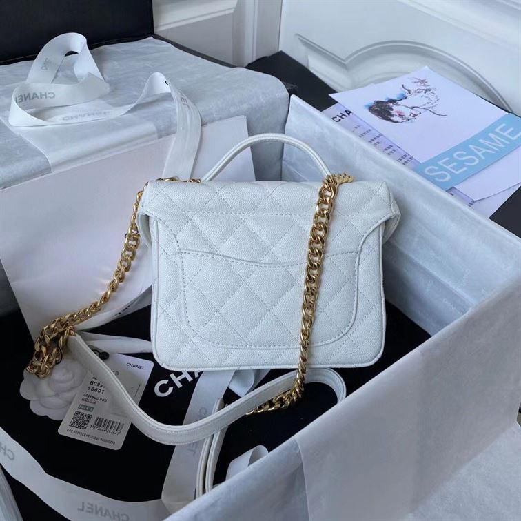 Small Vanity Case White Grained Calfskin – CB026