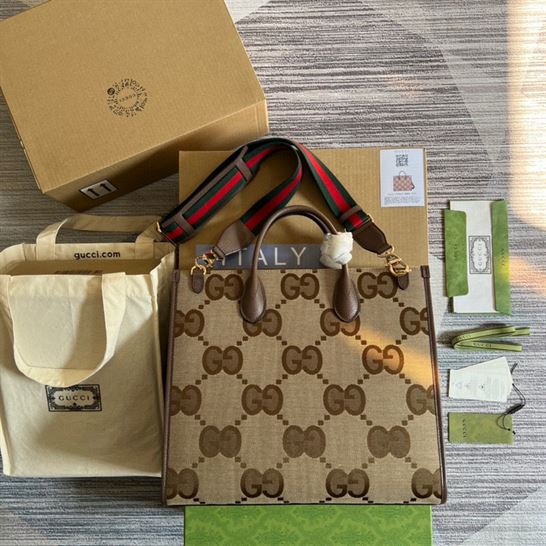 Tote bag with jumbo GG Camel and ebony - GB076