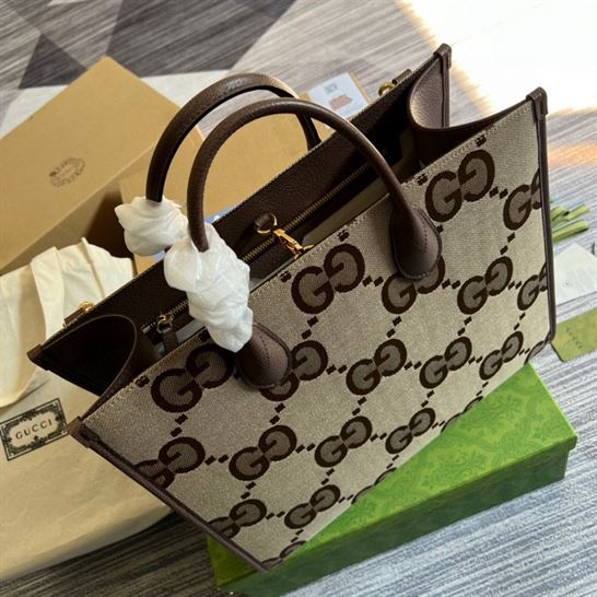 Tote bag with jumbo GG Camel and ebony - GB076