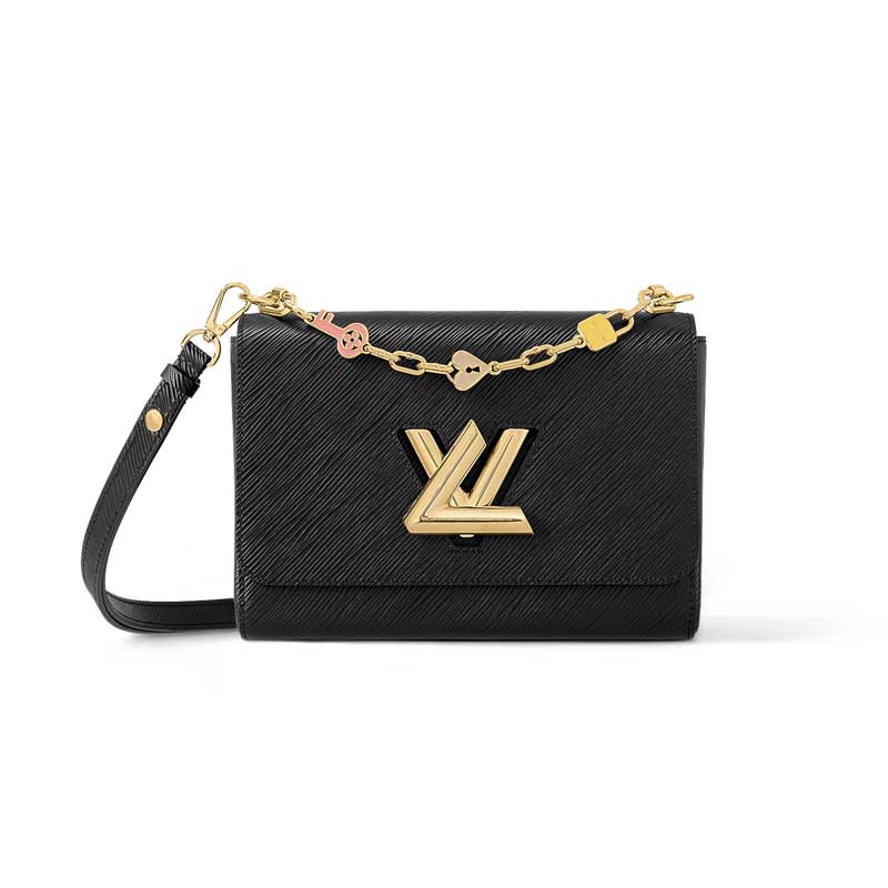 Twist MM handbag Black Epi grained leather – LB042