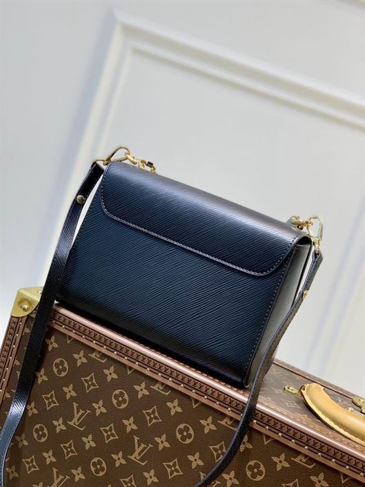 Twist MM handbag Black Epi grained leather – LB042