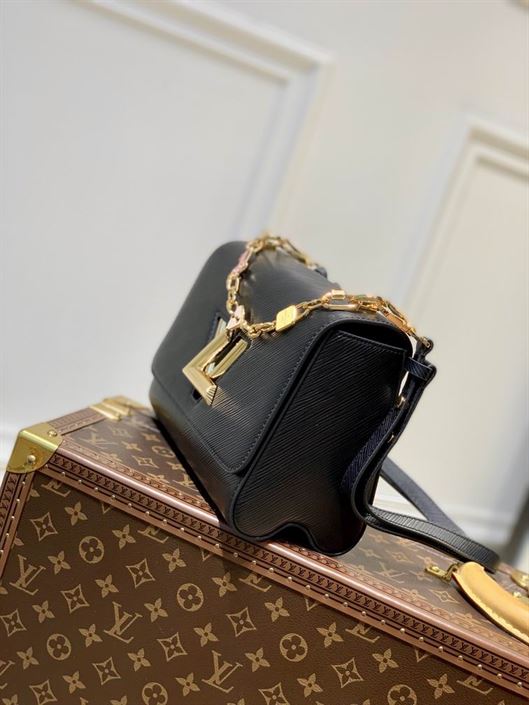 Twist MM handbag Black Epi grained leather – LB042