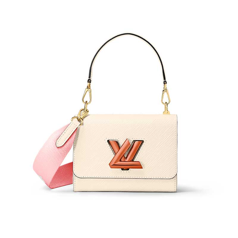 Twist PM handbag Quartz White Epi grained leather – LB041