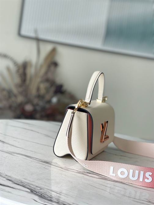 Twist PM handbag Quartz White Epi grained leather – LB041