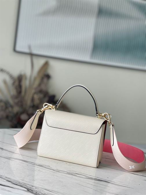 Twist PM handbag Quartz White Epi grained leather – LB041