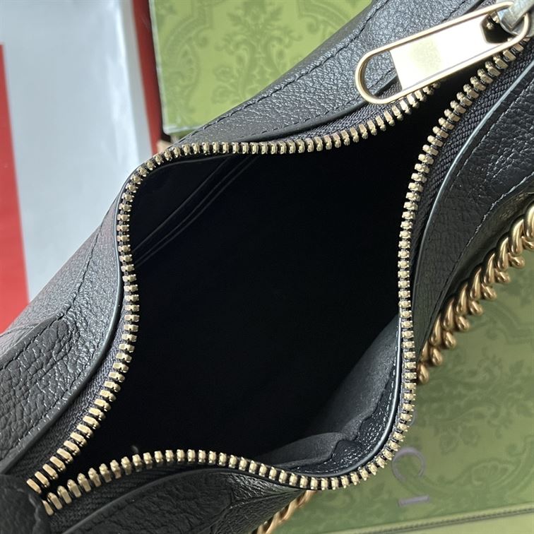 Aphrodite small shoulder bag Black soft leather – GB112