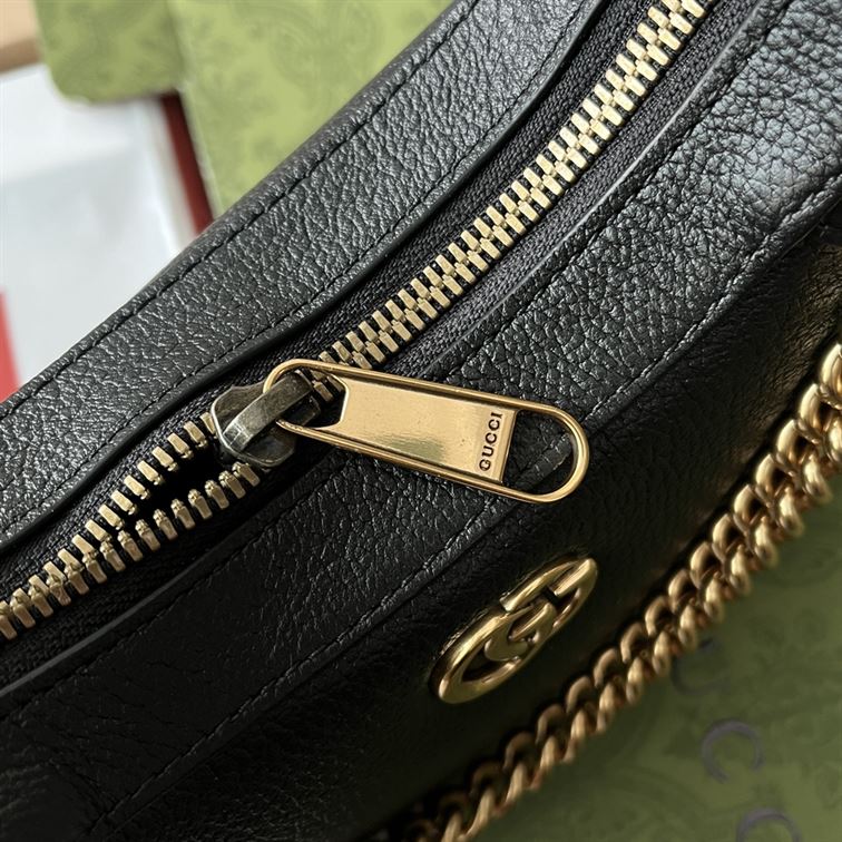 Aphrodite small shoulder bag Black soft leather – GB112
